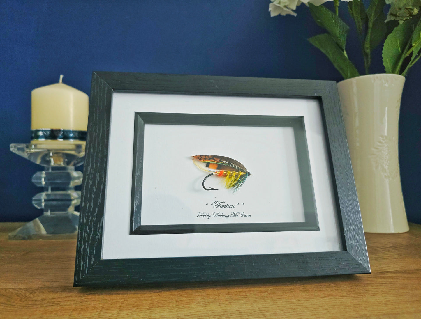 Framed Classic Salmon fly the "Fenian"