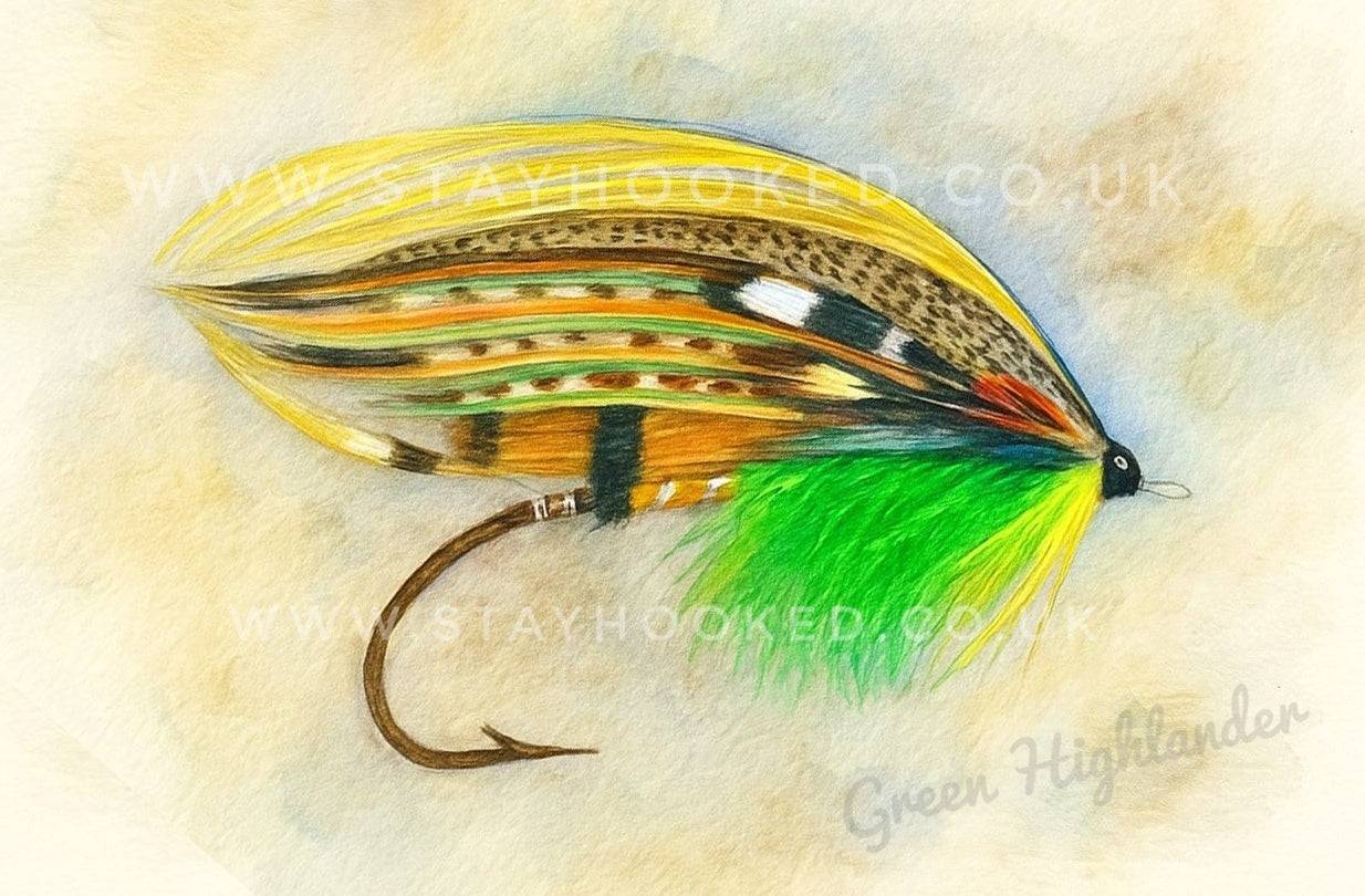 Green Highlander Classic fly print